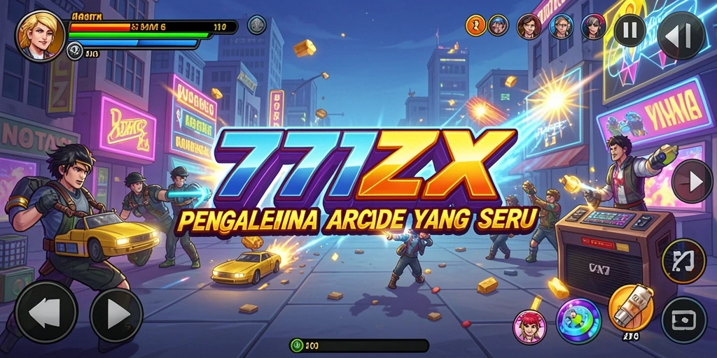 Screenshot 777ZX menampilkan aksi gameplay yang mendebarkan.