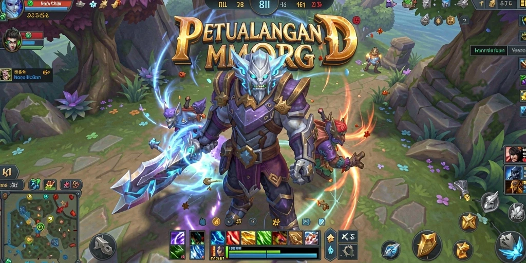 Tangkapan layar menampilkan aksi seru dalam game MMORPG 8II.
