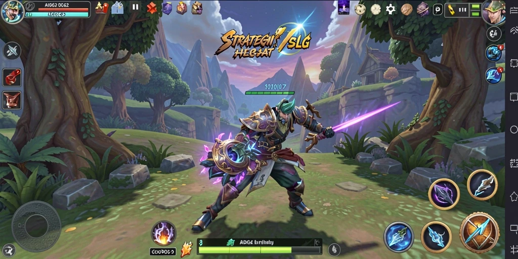 Tampilan gameplay ADG62 dengan pertempuran taktis yang menarik.