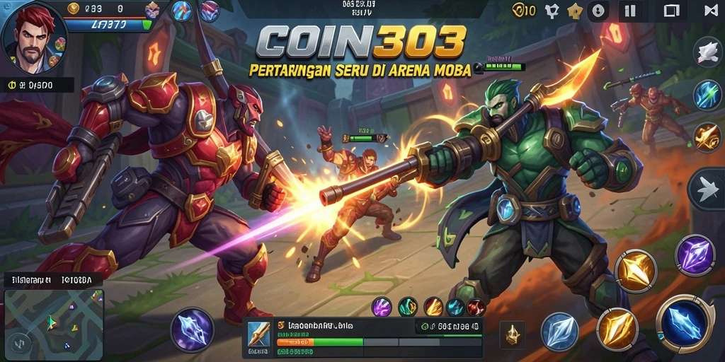 Tampilan gameplay seru di COIN303 dengan pertarungan strategis.