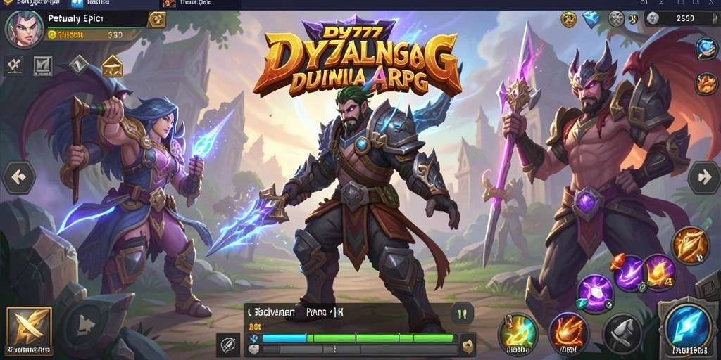 Tangkapan layar gameplay DY777 yang menunjukkan aksi pertempuran yang mendebarkan.