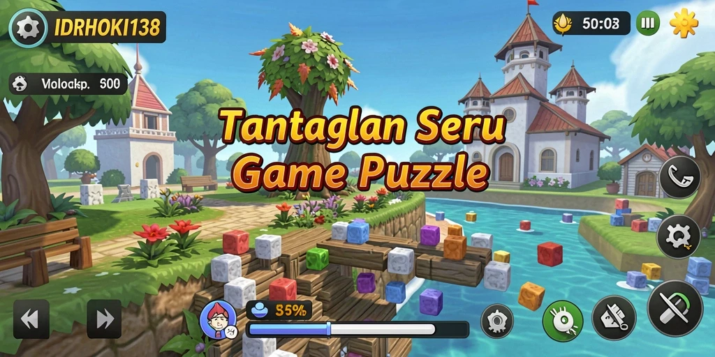 Tampilan menarik gameplay puzzle IDRHOKI138 yang menantang.