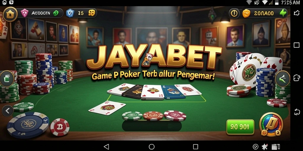 Screenshot gameplay JAYABET menampilkan aksi poker yang mendebarkan.