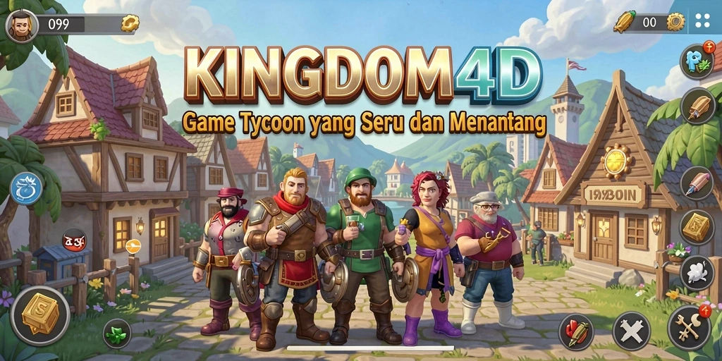 Tampilan gameplay KINGDOM4D yang seru dan penuh strategi Tycoon.
