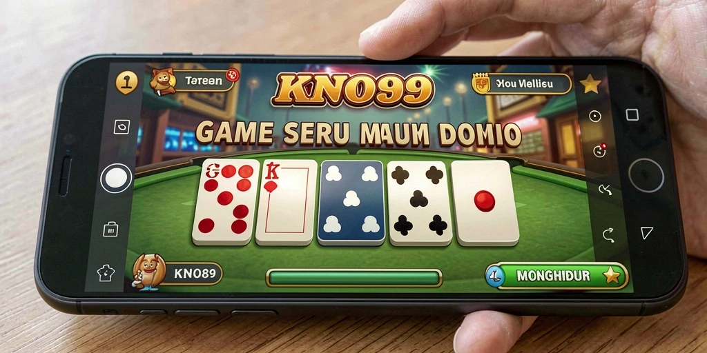Screenshot gameplay KNO89 yang menampilkan suasana permainan Domino yang seru.