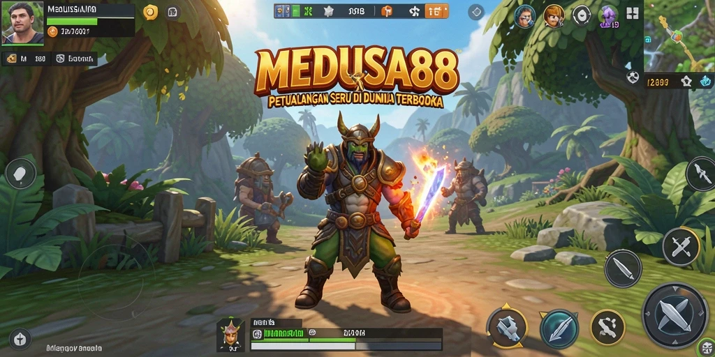 Tampilan gameplay MEDUSA88 yang memukau dan penuh petualangan.