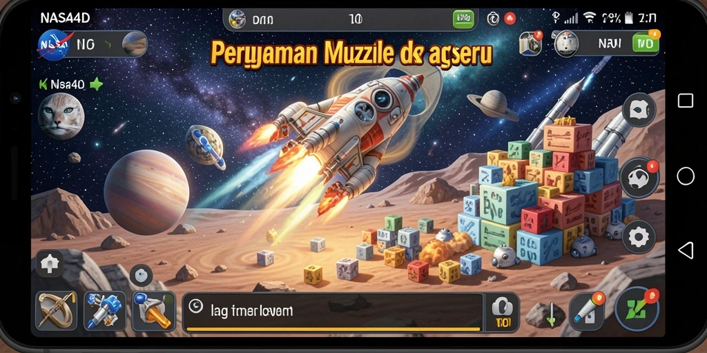 Screenshot NASA4D menampilkan gameplay Puzzle yang seru dan menantang.