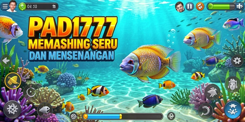 Tampilan gameplay PADI777 dengan aksi memancing yang seru.