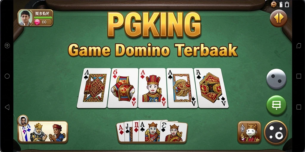 Tangkapan layar PGKING menunjukkan gameplay Domino yang dinamis dan seru.