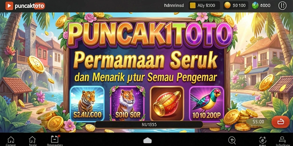 Tampilan gameplay PUNCAKTOTO yang seru dengan mesin Slot yang menarik.