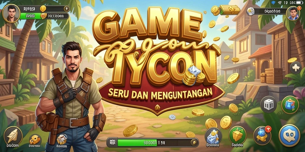 Tampilan gameplay menampilkan strategi dan manajemen bisnis yang mendebarkan.