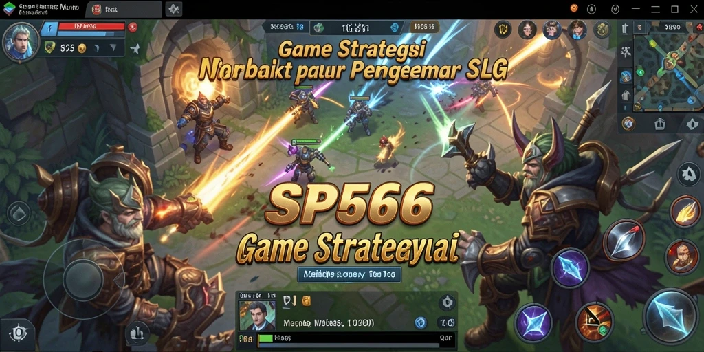 Screenshot gameplay SP666 yang menunjukkan aksi pertempuran strategi.