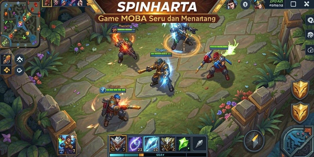 Tampilan menarik dari gameplay SPINHARTA yang penuh aksi.