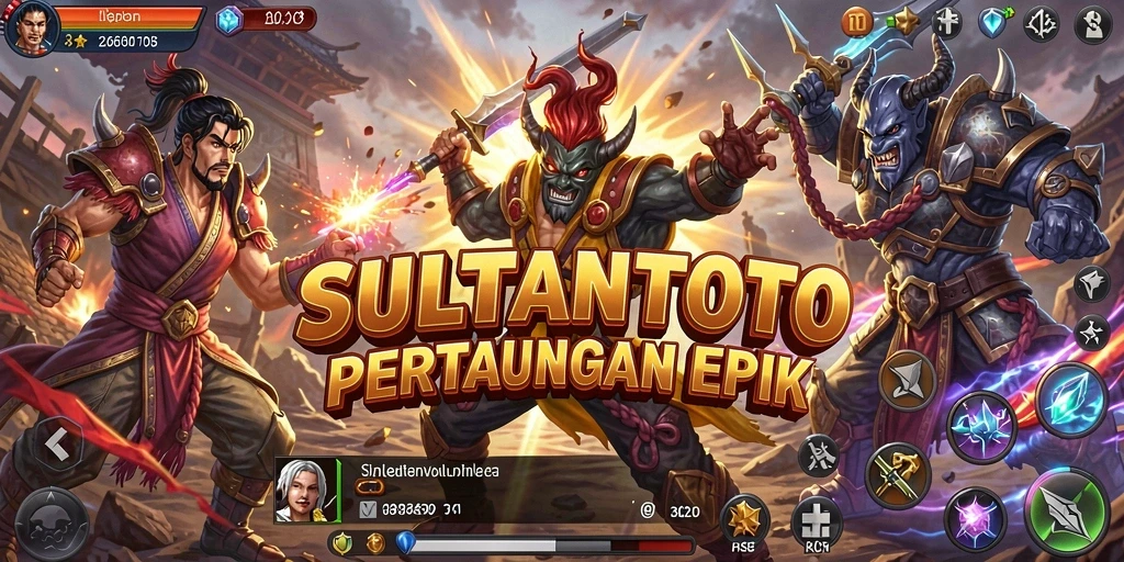 Tampilan seru pertarungan di SULTANTOTO yang menegangkan.