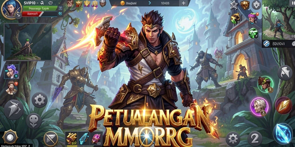 Tangkapan layar utama SVIP10 menampilkan pertarungan seru dalam dunia MMORPG.