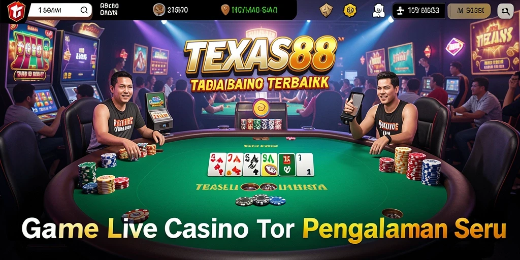 Tampilan gameplay Live Casino yang memukau di TEXAS88.