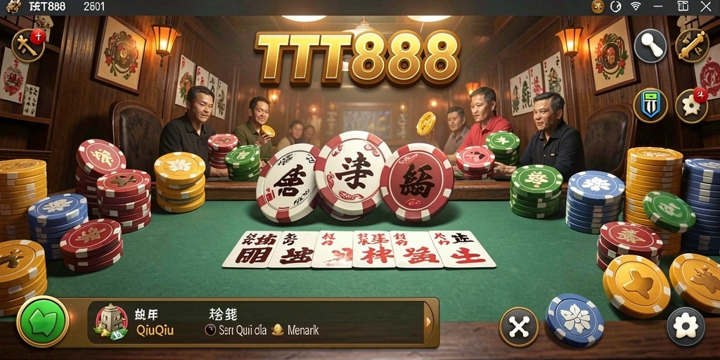 Tampilan gameplay QiuQiu yang seru dan atraktif di TTT888.